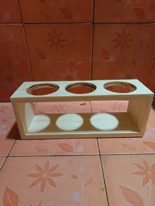 Rak Botol Kayu Tempat Naruh Botol Sirup dll 3-5 Lobang DIAMETER 7CM