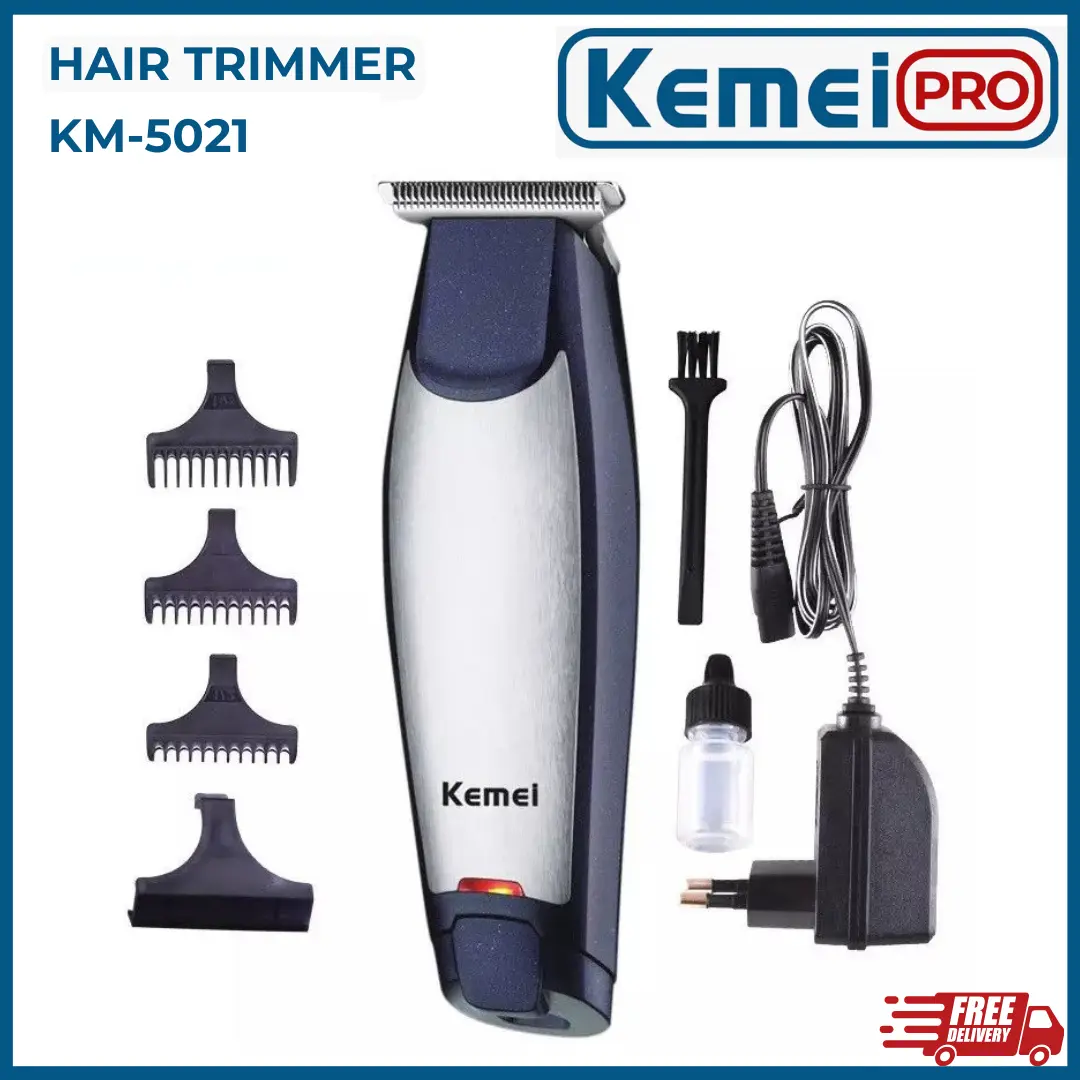 KEMEI 5021 ALAT CUKUR RAMBUT CORDLESS DUAL DC USB CHARGE KM-5021 Elektrik Mesin Cukur Kumis dan Jenggot