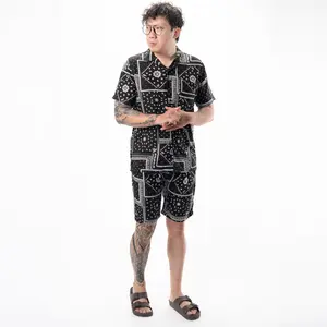 Jane Frey Clothing Piyama Set Pria | Janefrey 8074 Reguler Fit Set M-XL A Katun Rayon Pendek Setelan Tidur