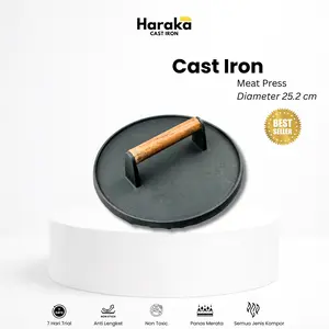 Haraka Cast Iron Meat Press / Cetakan Daging Burger