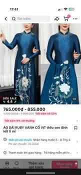 Product Review of [Lụa Ruby Đỏ]_Áo dài mẹ sui lụa ruby đỏ thêu và đính kết thủ công tỉ mỉ sang trọng from K**n 0