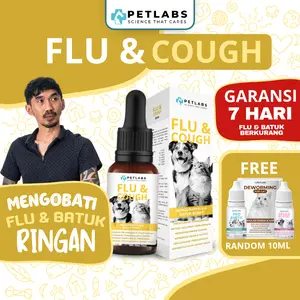PETLABS Pawtners Flu & Cough Obat Flu Berat Batuk Bersin Susah Sembuh Demam Ampuh Kucing Anjing 20ml