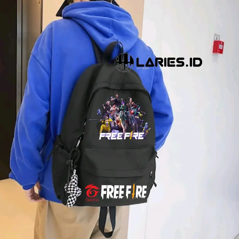 LARIES Tas Ransel Anak Sd Free Fire Kantong  Sekolah Anak Anak Cowok Kartun Permainan Awet Terjangkau Tas Ff Viral kekinian Fashion Smp 7