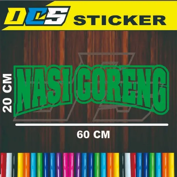 sticker tempelan nama NASI GORENG Paper Stationery 6