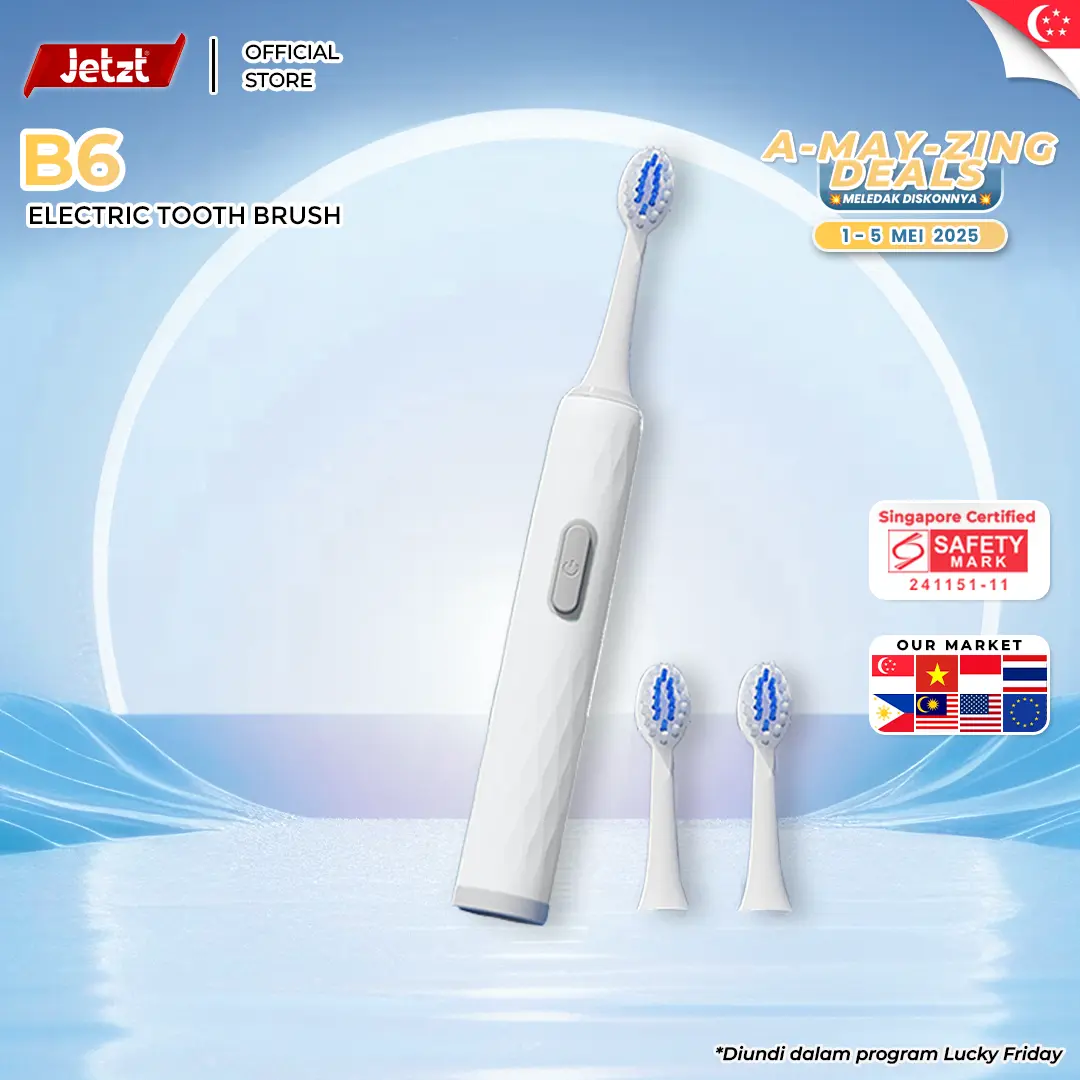 Jetzt B6 Sikat Gigi Electric toothbrush Waterproof IPX8 Ultrasonic Vibration Menyehatkan Gusi Elektrik