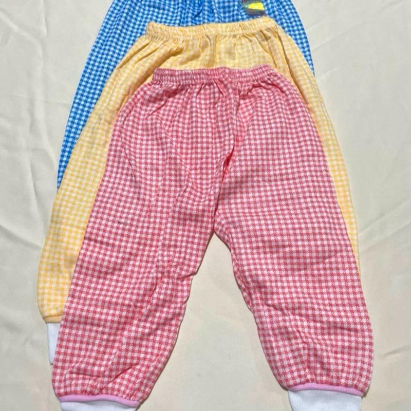 12Pcs Celana Panjang Usagi Anak Kotak / Bintik S M L XL XXL Katun 2