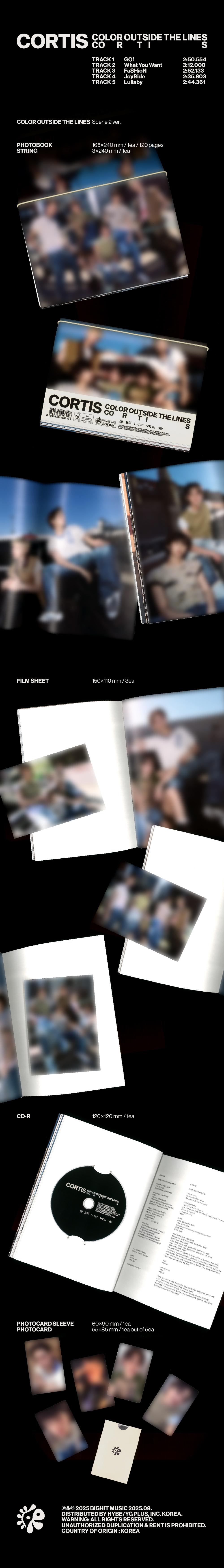 [ READY SEALED ] CORTIS - 1st EP Album [ COLOR OUTSIDE THE LINES ] ( STANDARD ver ) ( Scene 1 ver | Scene 2 ver | Scene 3 ver ) Official Kpop Album New COTL