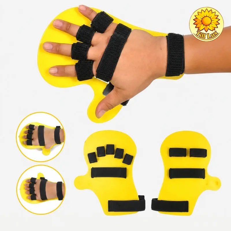 Papan Terapi Jari Tangan Stroke ABS Kuning Bernapas Tali Nyaman Untuk Rehabilitasi Otot Jari