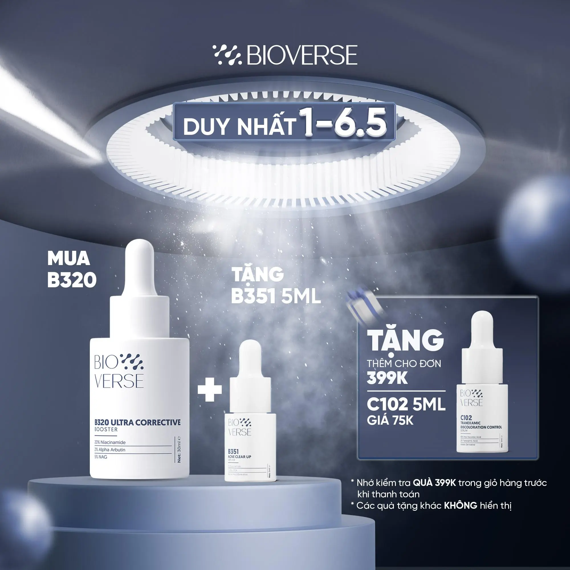 Tinh Chất B320 Ultra Corrective Booster Bioverse Hỗ Trợ Mờ Thâm Và Cải Thiện Màu Da 30ml [TẶNG Serum B351 5ml TẶNG THÊM ĐƠN 399K Serum C102 5ml TỪ 01-06.5]