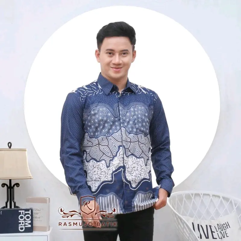 ATASAN BATIK PRIA. KEMEJA BATIK WARNA BIRU/BLUES 6
