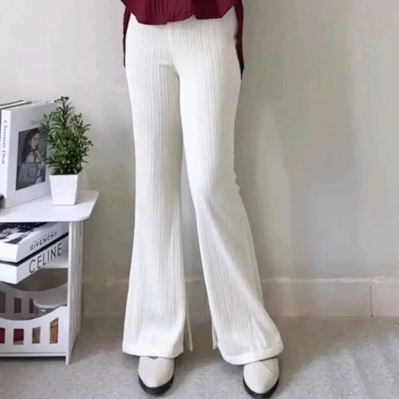 Celana Cutbray Knit Kulot Highwaist Premium Wanita Dewasa Bawahan Panjang Lembut Nyaman