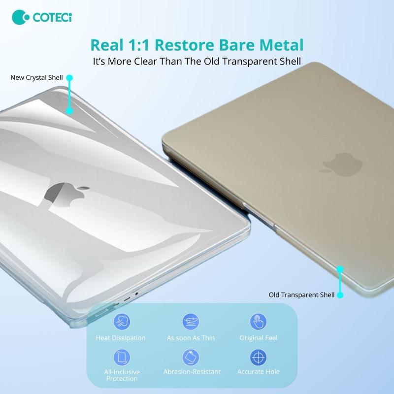 Case crystal shell macbook air case transparant cover macbook pro m1 m2 m3 13 14 15 16inch Laptop 5