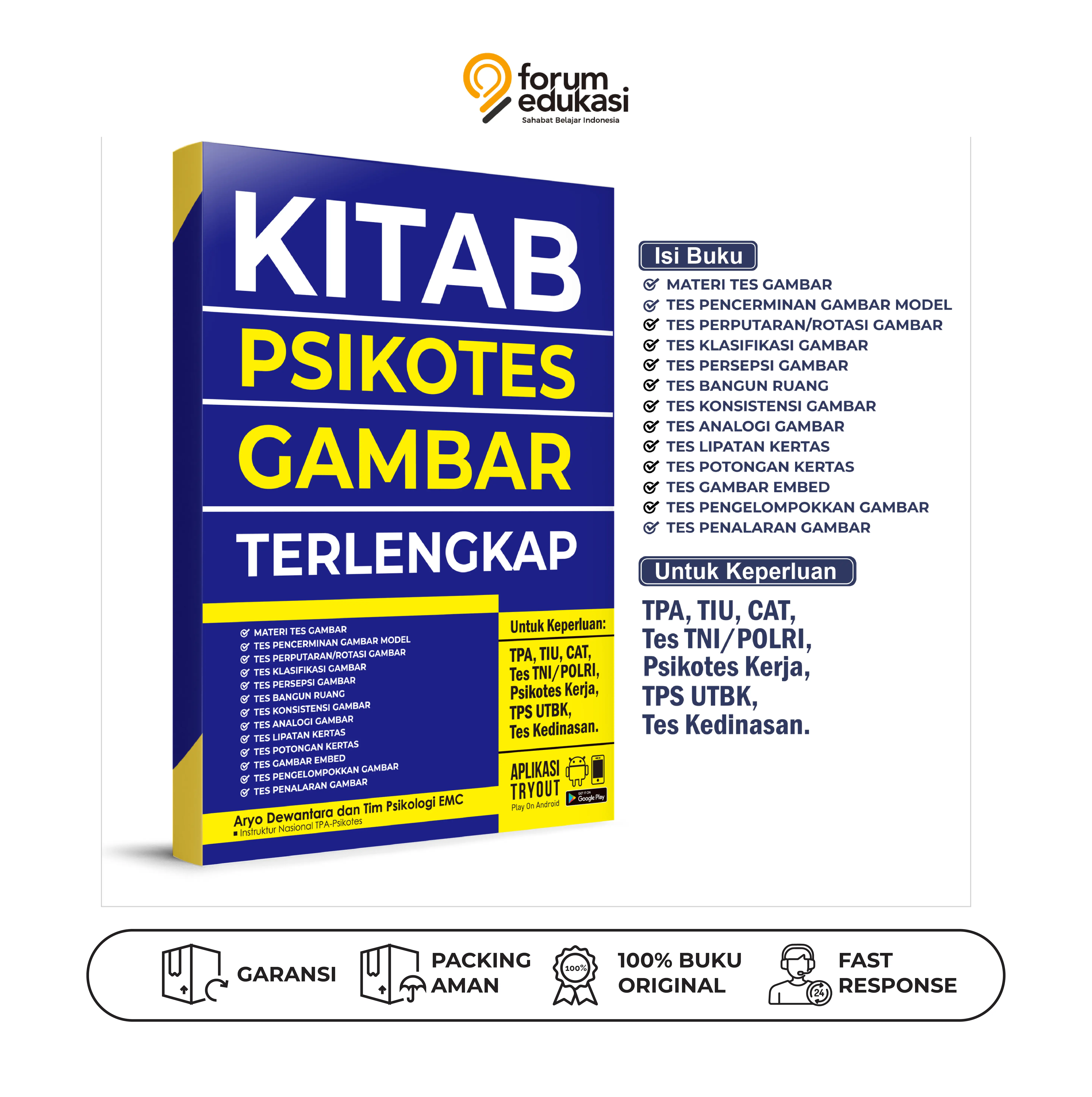 BUKU KITAB PSIKOTES GAMBAR (SOAL-SOAL PSIKOTES GAMBAR) Soft Cover