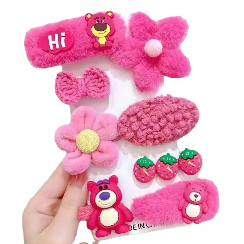 Jepit Rambut Lotso - Jepit Rambut Bulu Korea - Jepit Rambut Anak/Remaja Aksesoris Rambut Murah 4