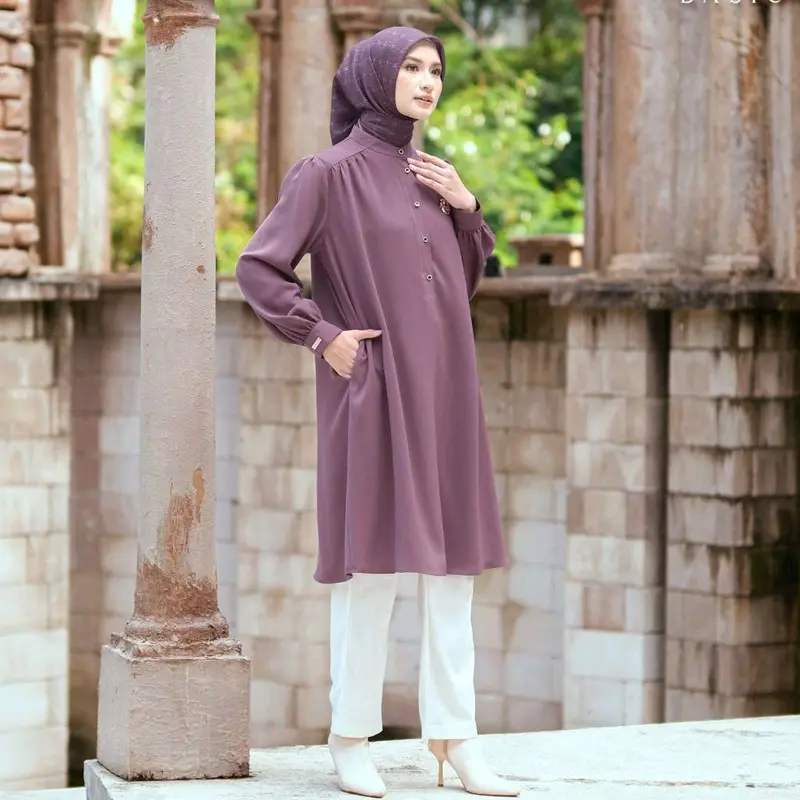 elena basic dress & Tunik by Aden hijab by Anggraeni Muslim 4