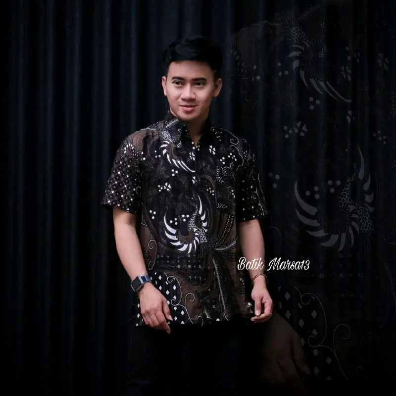Marsa13 Baju Batik Pria Lengan Pendek Motif Pedro Terbaru Hem Batik 3