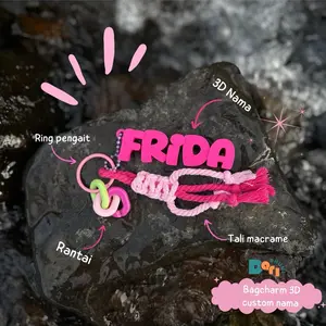 Bagcharm 3D Bahan Filamen Custom Carabiner Rantai Full color [TULIS NOTE ATAU PESAN ]