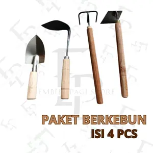PROMO Paket Berkebun Isi 4 pcs Cangkul Mini Garuk Mini Kored Miring Sekop Mini murah