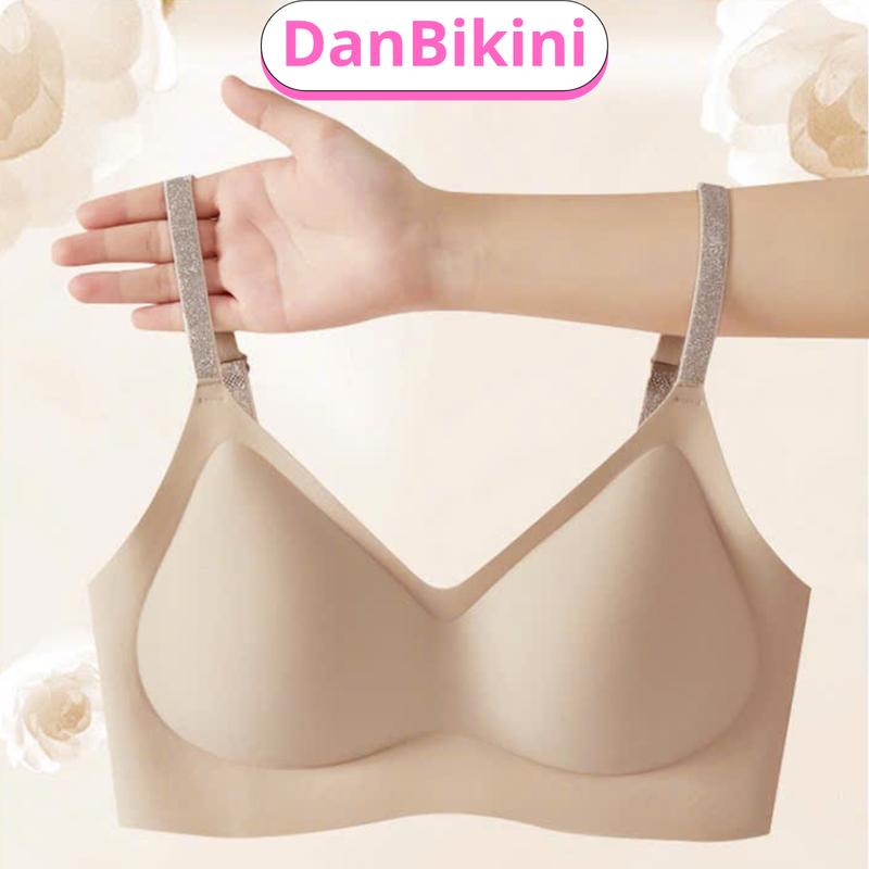 [KOL/KOC] Áo Lót Nữ  Đúc Su Áo Bra Nữ Hương Hoa Dây Đeo Lấp Lánh Màu Sắc Thiết Kế Không Gọng Chống Xệ Đệm Thông Hơi Thoáng Mát Mã V09