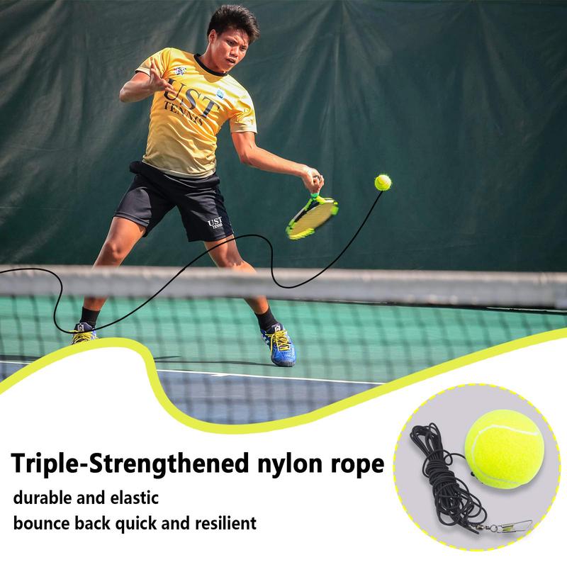 Product Introduction of Bóng Rebound Tập Luyện Tennis, 1 bộ (Không bao gồm vợt), Dụng Cụ Tập Tennis Tự, Thiết Bị Tập Tennis Solo, Dụng Cụ Thể Thao, Bộ Rebounder Tennis Cầm Tay Thích Hợp Cho Người Lớn Và Người Mới Bắt Đầu, Tập Tennis Đơn 12