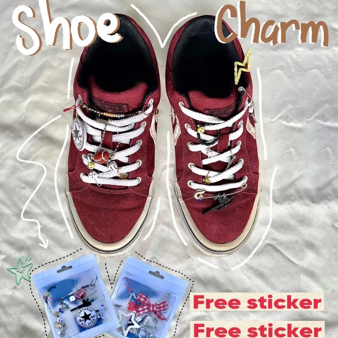 SHOE CHARM / HIASA SEPATU / CHARM SEPATU / BEADS SEPATU / GANTUNGAN SEPATU