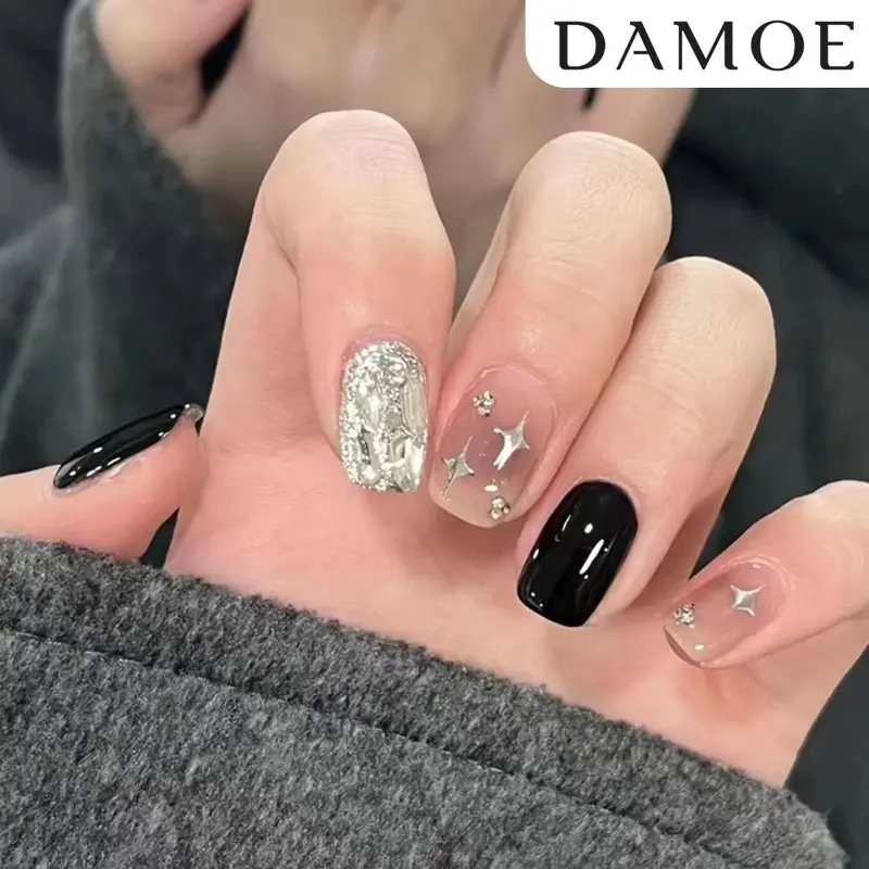 [FREE NAIL TOOLS] - QH-077 - Damoe Barbie Nail Art Kuku Palsu Premium Collection Tahan Lama Tahan Air 1