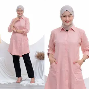 Ready- Baju Wanita Muslimag Lidia Tunik Crinkle