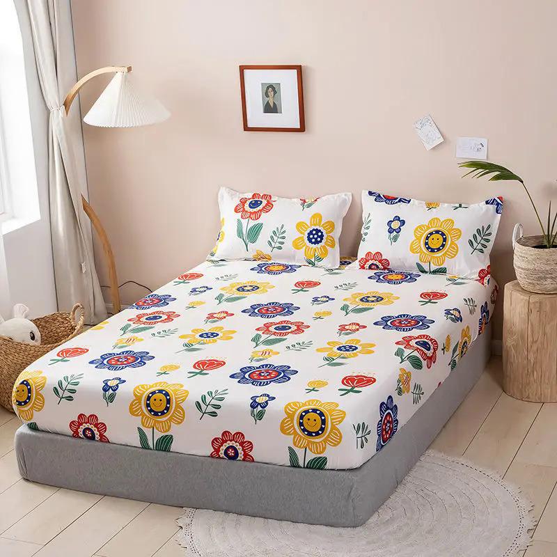 Product Introduction of Brushed Fitted Sheet Elastic Band Home Strap Bedding High-End Luxury Mattress Cover Bedsheet No Pillowcase Simple Multi Size Bed 28