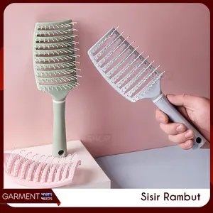 Sisir Rambut Hair Dryer Jumbo Long Hair Comb Style Salon Brush Blow Sisir Keriting Anti Kusut
