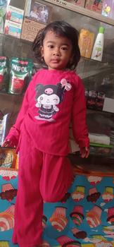 Product Review of Baju Anak Oneset Celana Cutbray Knit Hornet Dtf Kuromi Untuk Anak Usia 2 Sampai 12 Tahun - One Set Luna from L**a S**a 2