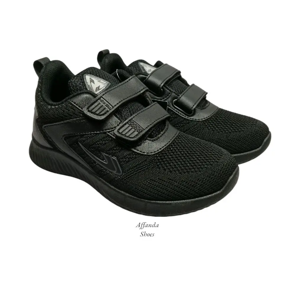 Sepatu Anak Sekolah New Era Prolexsus Warna Hitam Perekat Untuk Anak Laki-laki dan Perempuan - Fashion