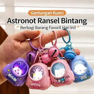 Gantungan Kunci Led Ada Lampu Cute Cat Astronot Premium Gantungan Kunci Backpack Gantungan Tas 3D Cat Keychain 3D Gantungan Tas Gantungan Kunci Gantungan Mobil Motor Serbaguna Karakter Lucu Hadiah Hiasan Akrilik Anak Dewasa