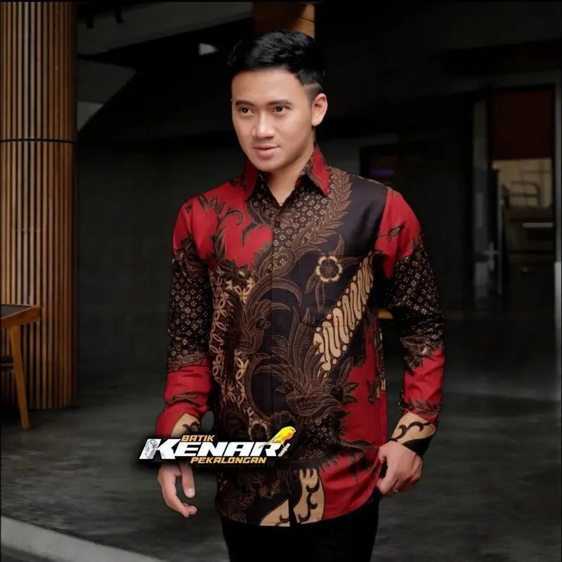 ATAMA| Kemeja Batik Pria Formal Lengan Panjang Halus Premium Keren| Baju Batik Cowok Slimfit| Batik Laki Laki Dewasa Katun Murah Motif Modern Masa Kini Bahan Tebal 6