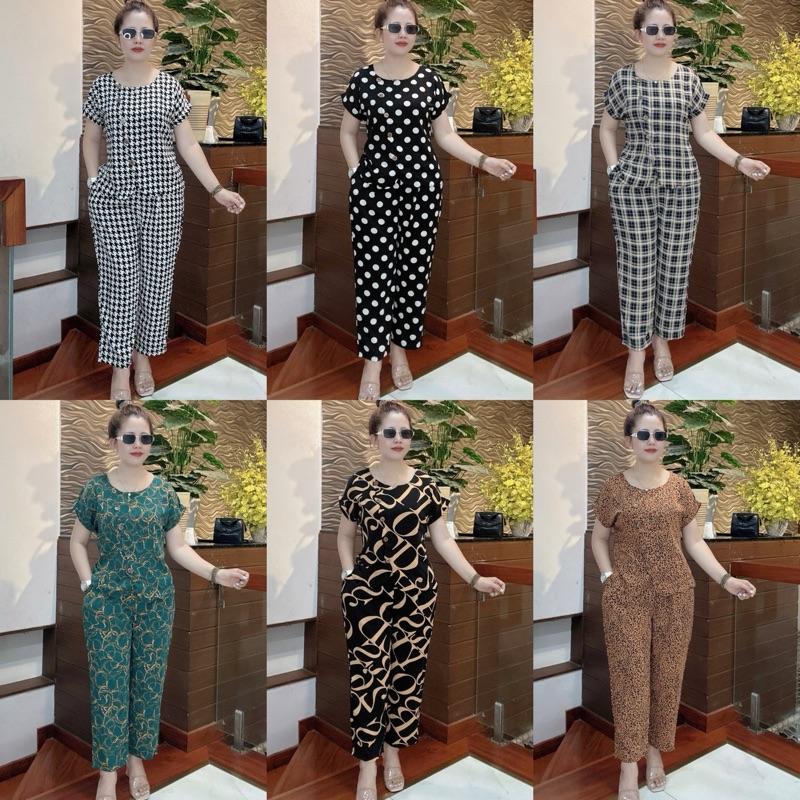  Set bộ lụa mango 9 tấc mặc hè mát Set bộ lụa mặc nhà - 9 