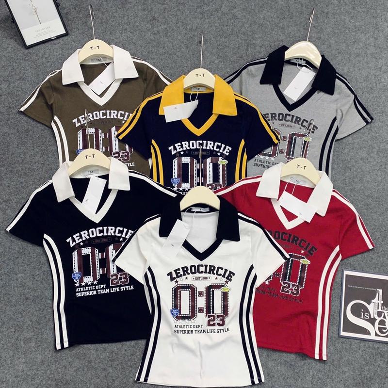 Áo Polo chất Borip co giản 4 chiều dáng ôm vừa - Mã Cổ tim phối sọc in số