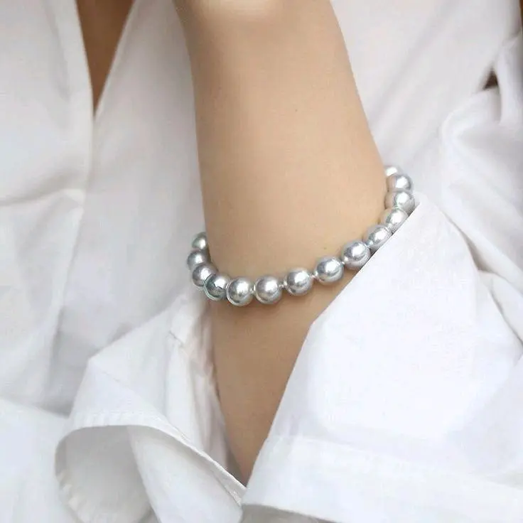 GELANG MUTIARA KULIT KERANG ASLI PREMIUM MULUS Basic (bisa req Uk)