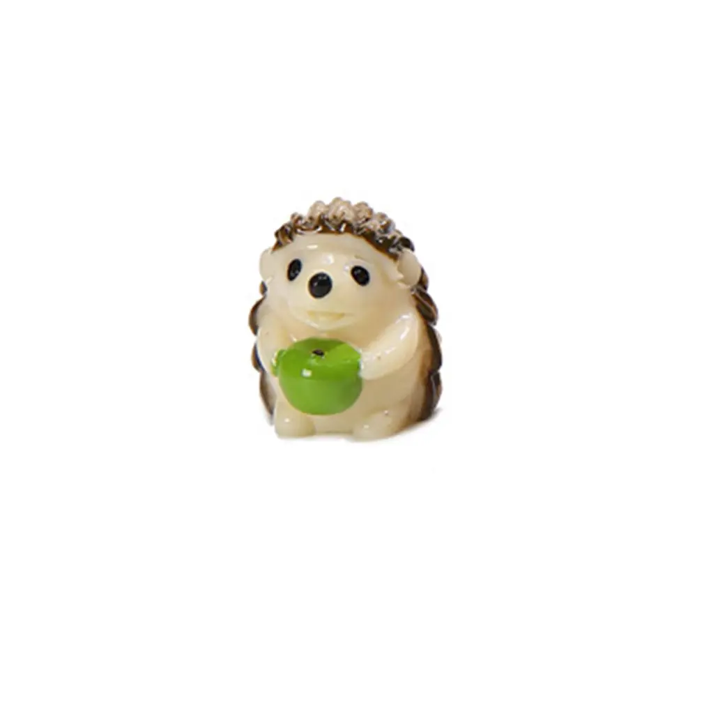 Rabbit Model Ornament Fairy Garden Adornment Hedgehog Figurine Desktop Mushroom Statues Living Room Household Flowerpots