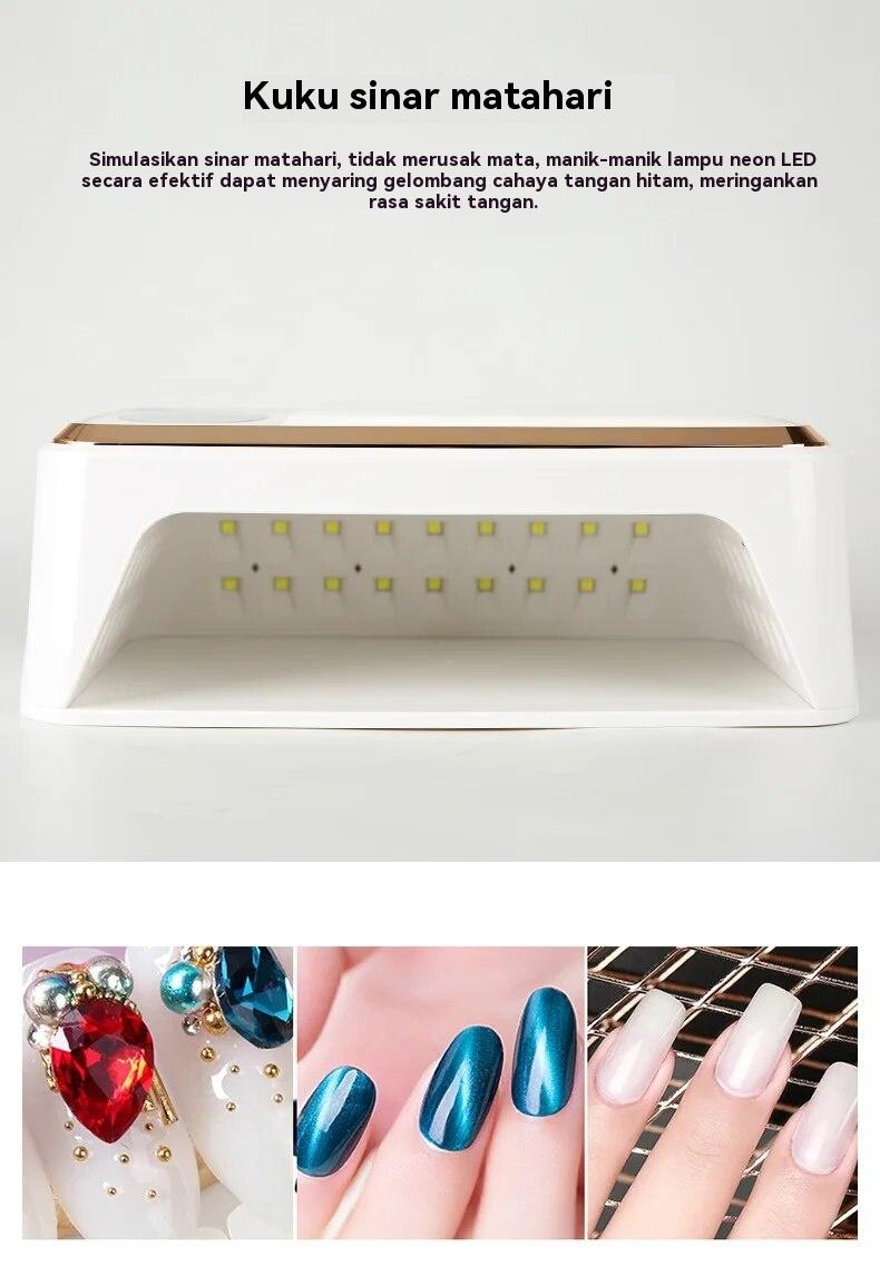 Nail Garden UV LED Nail Lamp 380W 90 LEDs dan Bantal Tangan PU Kuku Cepat Kering untuk Salon Rumah Lampu UV Nail Art Nail Garden UV LED Nail Lamp 380W 90 LEDs dan Bantal Tangan PU Kuku Cepat Kering untuk Salon Rumah Lampu UV Nail Art
