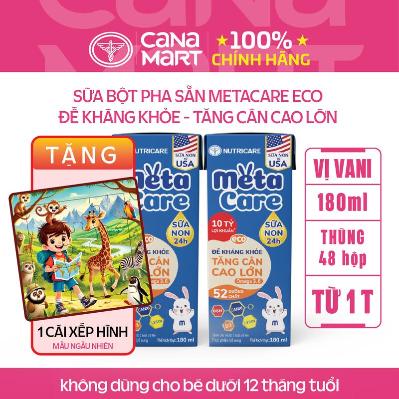 Sữa Nutricare Meta Eco dinh dưỡng cho bé thấp còi 180ml