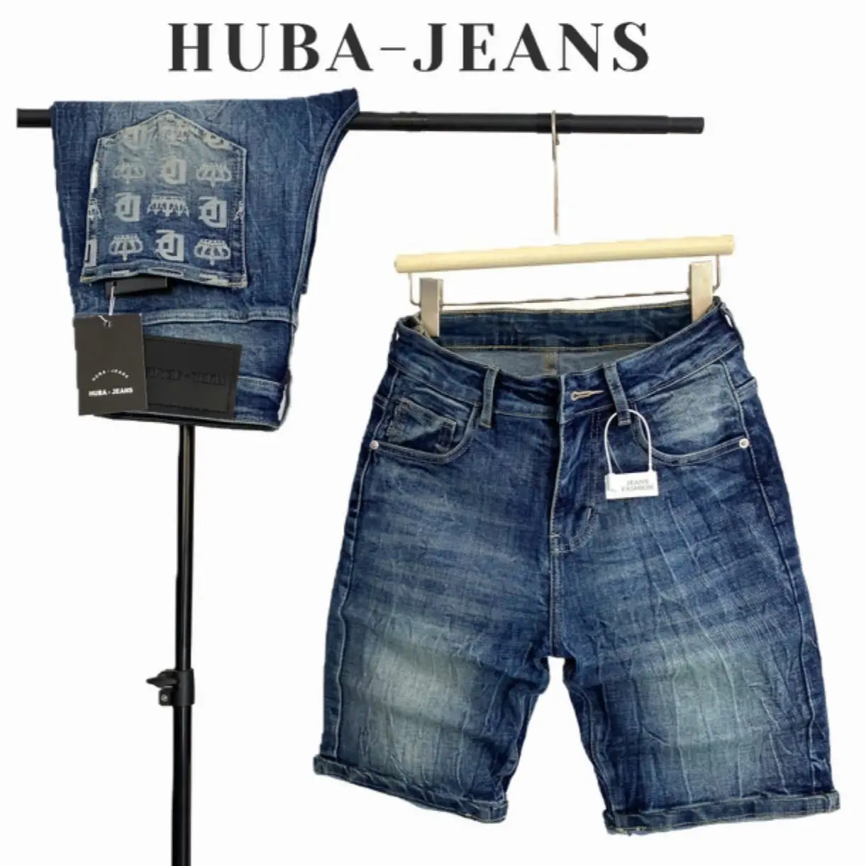 Quần jean nam HUBA-JEANS, form slimfit, tôn dáng, không xù lông, thấm hút mồ hôi