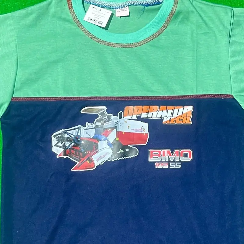 kaos anak motif combine yanmar, bimo, kubota 0