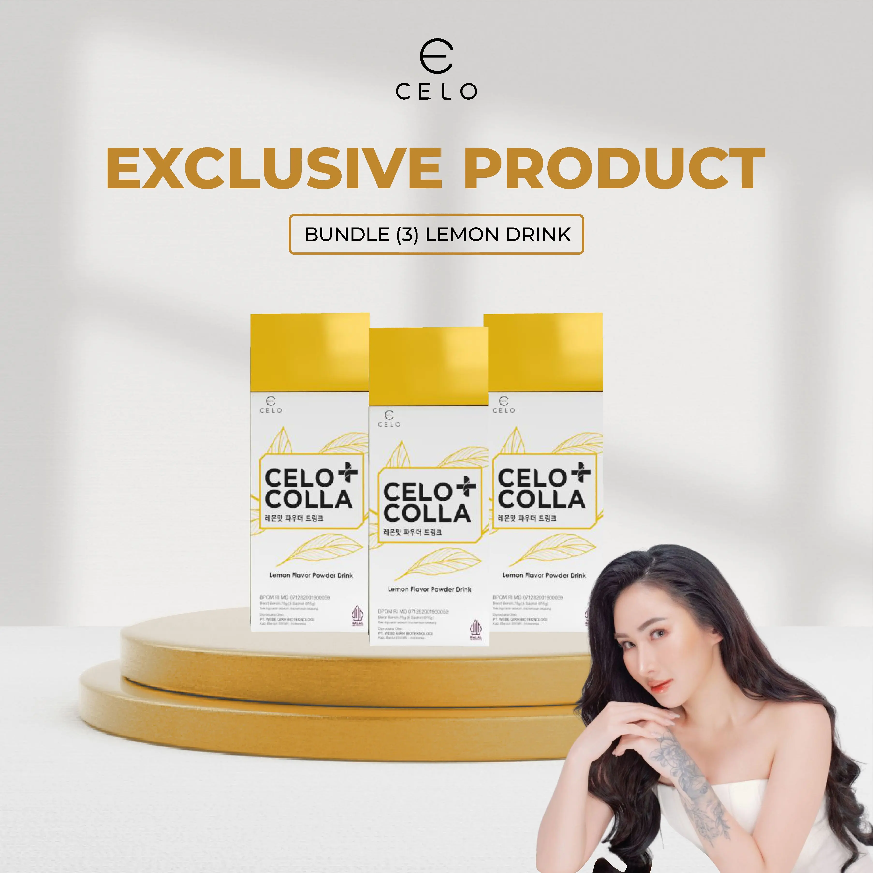 CELO BUNDLE (3) LEMON DRINK BPOM DAN HALAL