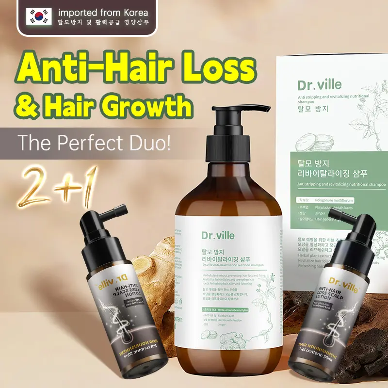 Dr. ville Hair Serum Spray Hair Care Shampoo Hair Oils Treatments For Unisex Nourishing Scalp Strengthens The Hair Root Herbal Natural Ingredients