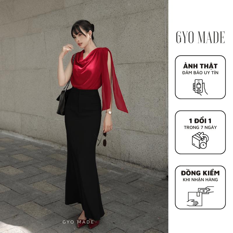 Mở bán Chân Váy Đuôi Cá Dáng Dài GYOMADE Dài 96cm Chất Gân Mịn Cao Cấp Co Giãn Nhẹ Tôn Dáng May 2 Lớp | GV035