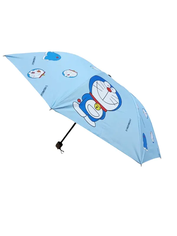 Payung Lipat Rosida  Batang Besar Kokoh Motif Doraemon Lucu 4