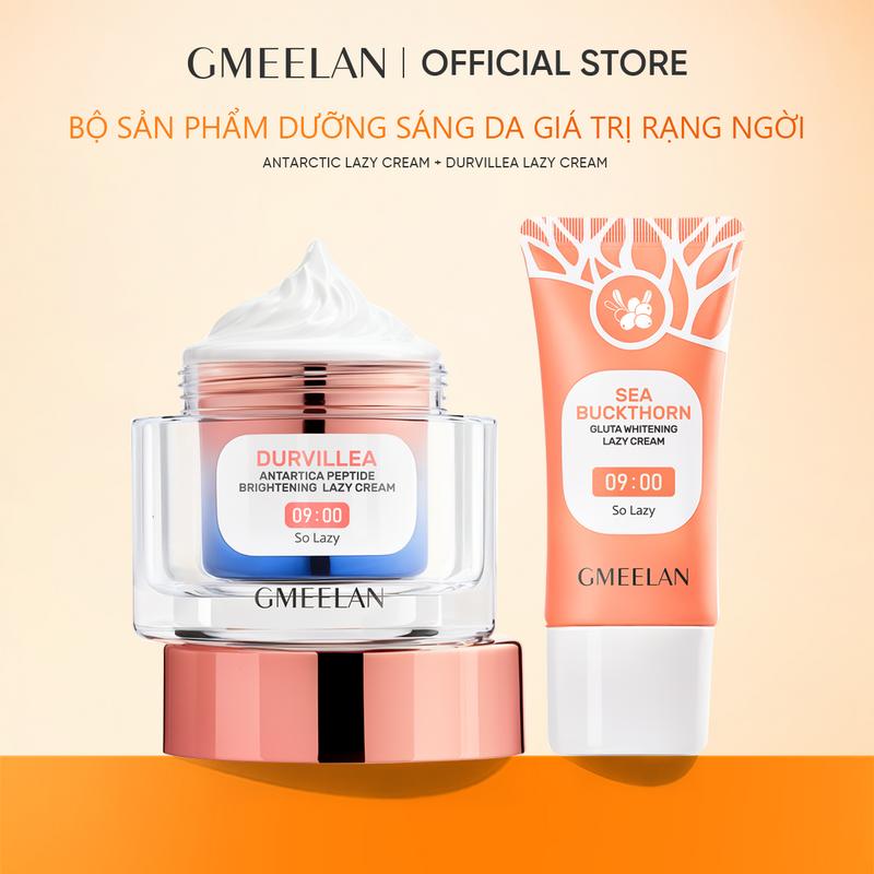  COMBO 2  Sản Phẩm GMEELAN Kem Lười Sửa Tuyết 30g & Lazy Cream Kem  Kem cho người Glutathione 30g 