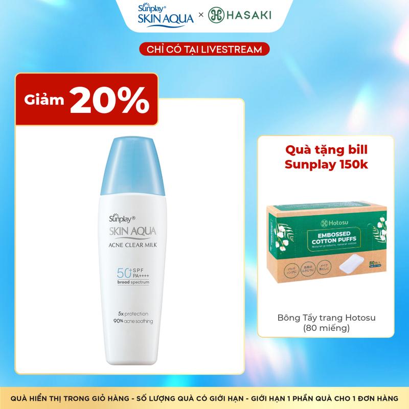 [Livestream 11H-24H] Sữa Chống Nắng Sunplay Skin Aqua Sunscreen 25g | HASAKI BEAUTY