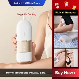 Airbot Aria Opal Gold IPL Hair Removal | Cooling Function | Auto-Glide Mode | Alat Perawatan Penghilang Bulu Permanen Ketiak, Tangan, Kaki, Wajah, Telinga | Kulit Lembut Bebas Bulu | Pencukur Cepat Anti Sakit | Premium Box