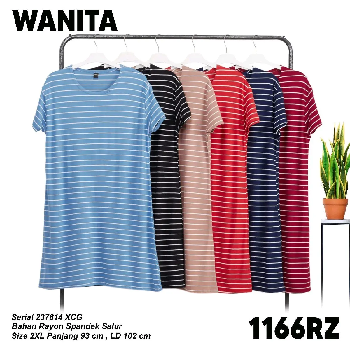 DASTER GARIS MERK LEMONE | DASTER KAOS Rayon