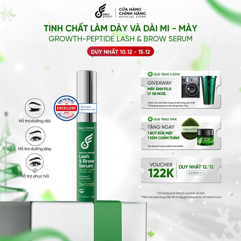 CHCD DEAL 99K Tinh Chất Làm Dày Và Dài Mi Mày - Daily Effect Growth - Peptide Lash & Brow Serum - Hiệu quả sau 14 ngày kích hoạt sức mạnh từ gốc nang lông